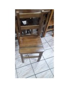 MESA 0.75X0.75 COM 04 CADEIRAS BAIXA IMBUIA