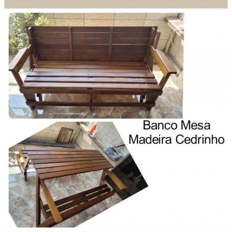 Banco Que Vira Mesa 1,50 m