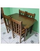 MESA 1.15X0.75 COM 04 CADEIRAS ALTA IMBUIA