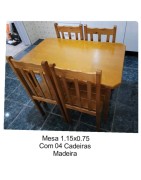 MESA 1.15X0.75 COM 04 CADEIRAS ALTA CEREJEIRA