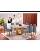 CONJUNTO MEL 1,60 X 0,90 COM 6 CADEIRAS