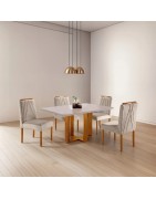 CONJUNTO FLORAL 1,20 X 0,80 COM 4 CADEIRAS