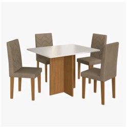 MESA 1,10X0,80 COM 4 CADEIRAS VEGAS