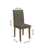 MESA 1,10X0,80 COM 4 CADEIRAS VEGAS