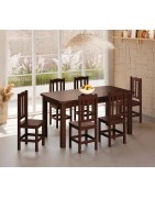 MESA CACAU 1,60X0,88 COM 6 CADEIRAS