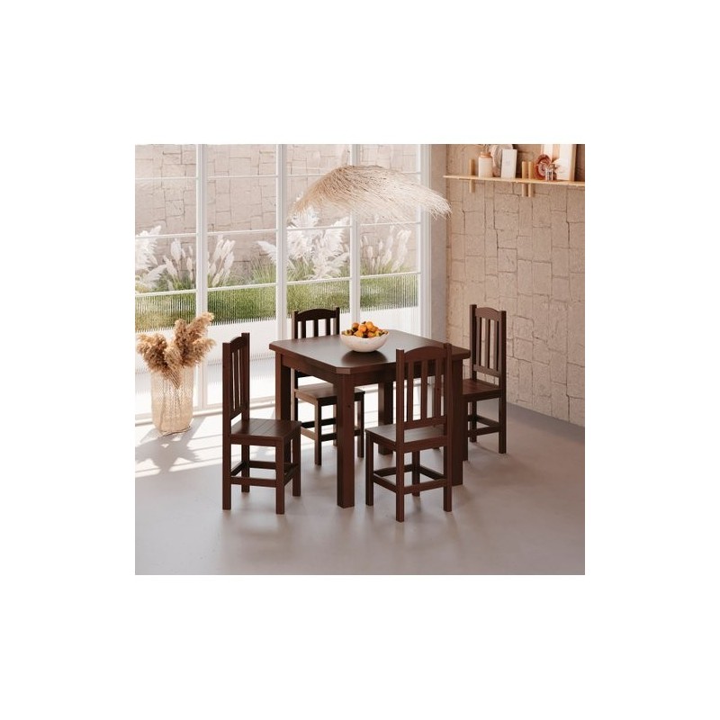 MESA BOMBOM 1,20X0,88 COM 4 CADEIRAS