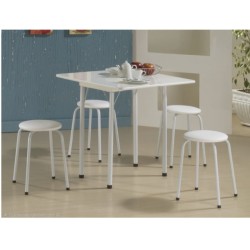 MESA DOBRAVEL COM 4 BANQUETAS LUCIANE