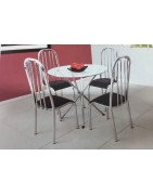 CONJUNTO MESA VIDRO COM 4 CADEIRAS