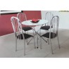 CONJUNTO MESA VIDRO COM 4 CADEIRAS